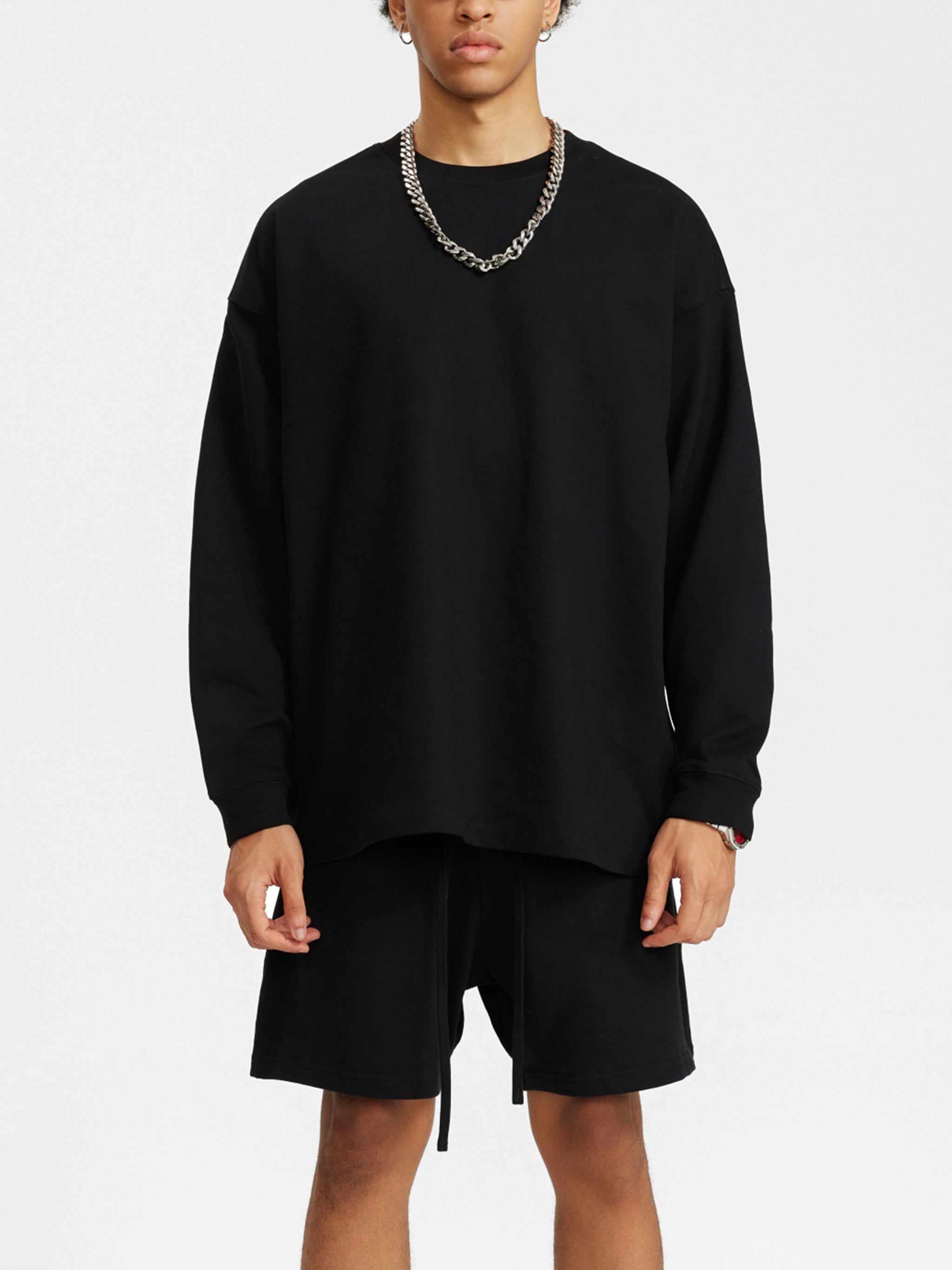 Streetwear Unisex Cotton Long Sleeve Tee