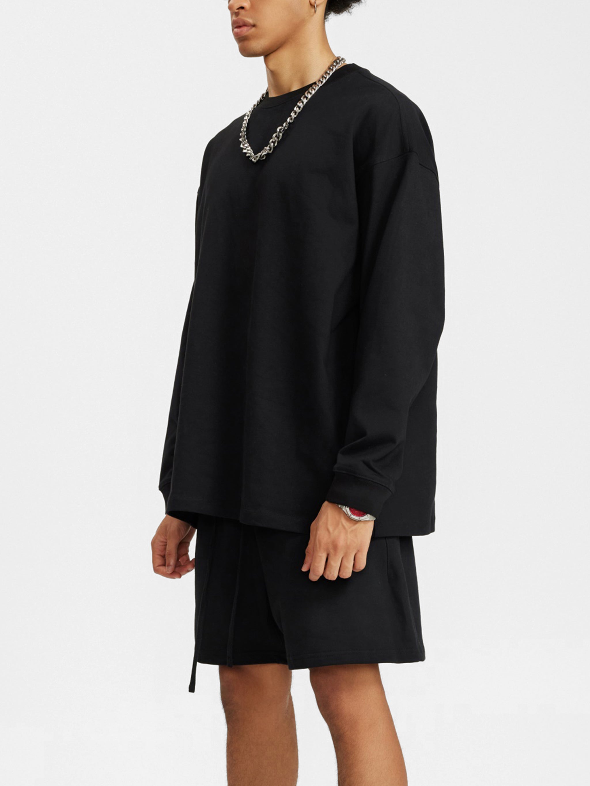 Streetwear Unisex Cotton Long Sleeve Tee
